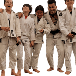 Teens training together in class